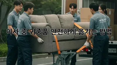 이사 중 귀중품 안전하게 옮기는 방법
